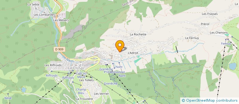 localisation de l'entreprise MONSIEUR JULIEN PERRAULT à LA CLUSAZ