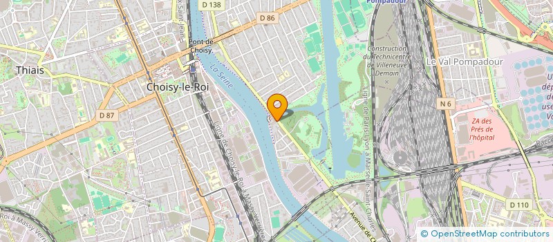 localisation de l'entreprise MONSIEUR JULIEN PERRET  CHOISY-LE-ROI