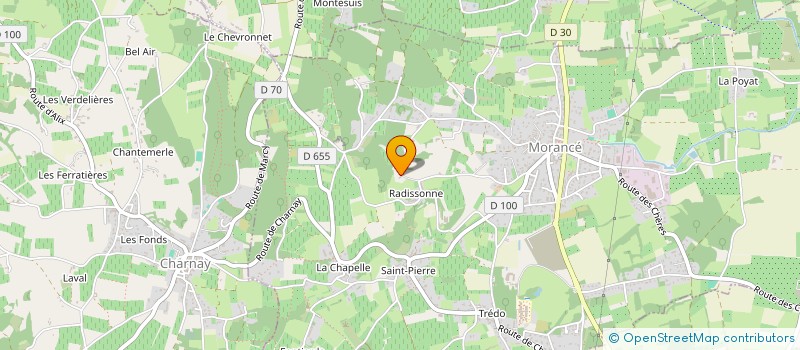 localisation de l'entreprise MONSIEUR JULIEN PERRONNET  MORANCE