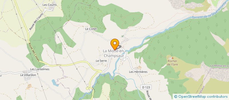 localisation de l'entreprise MONSIEUR JULIEN PETIT  LA MOTTE-EN-CHAMPSAUR