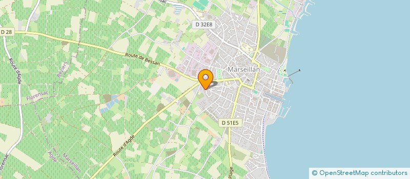 localisation de l'entreprise MONSIEUR JULIEN PEZET à MARSEILLAN