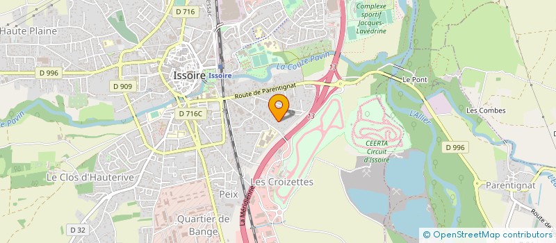 localisation de l'entreprise MONSIEUR JULIEN PIERRAT  ISSOIRE