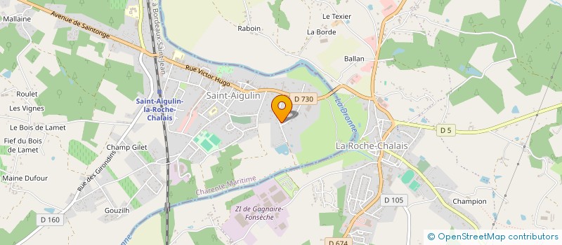 localisation de l'entreprise MONSIEUR JULIEN POIRIER  SAINT-AIGULIN