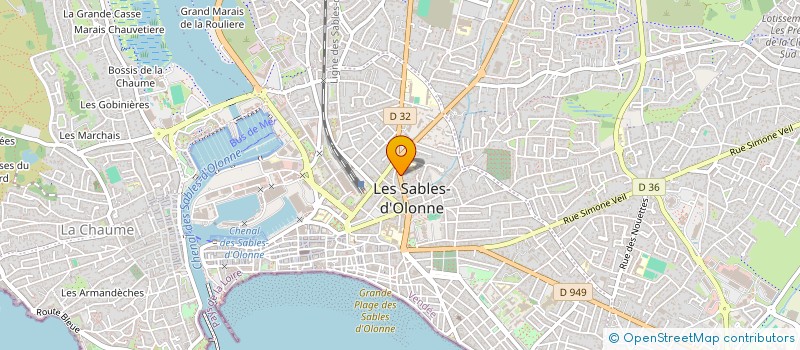 localisation de l'entreprise MONSIEUR JULIEN POTEZ  LES SABLES D'OLONNE