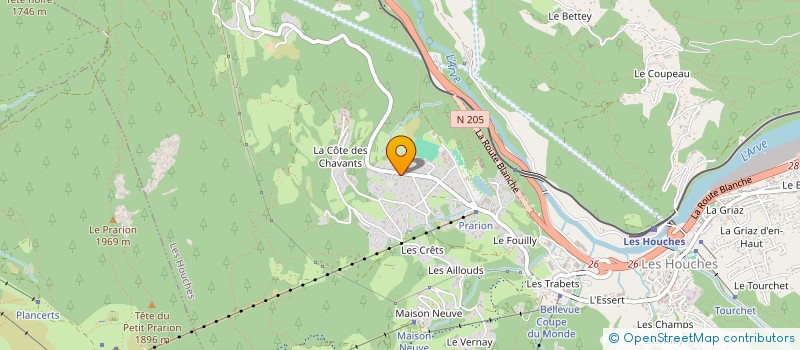 localisation de l'entreprise MONSIEUR JULIEN POUEZEVARA à LES HOUCHES
