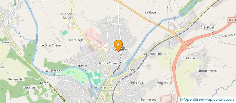 localisation de l'entreprise MONSIEUR JULIEN PRAT  PONTIVY