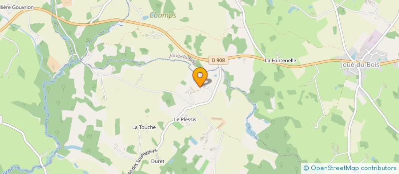 localisation de l'entreprise MONSIEUR JULIEN PRINGAULT à LA MOTTE-FOUQUET
