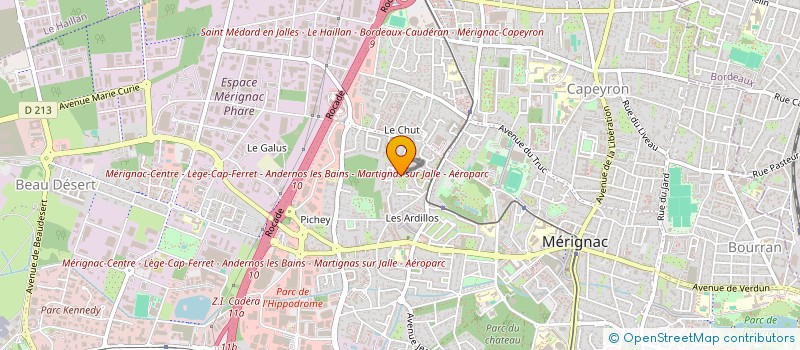 localisation de l'entreprise MONSIEUR JULIEN PUYO à MERIGNAC