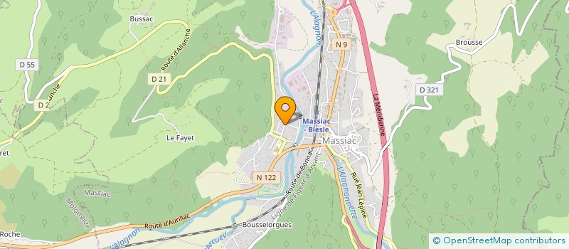 localisation de l'entreprise MONSIEUR JULIEN RACHER à MASSIAC