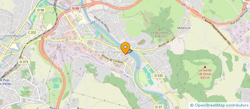 localisation de l'entreprise MONSIEUR JULIEN RANCHET  BRIVES-CHARENSAC