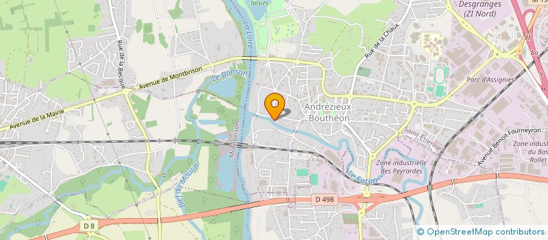 localisation de l'entreprise MONSIEUR JULIEN RASCLARD  ANDREZIEUX-BOUTHEON