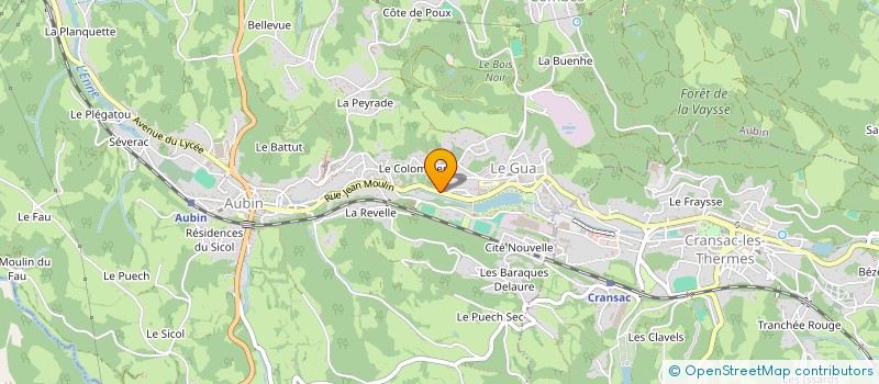 localisation de l'entreprise MONSIEUR JULIEN RAYNAUD  CRANSAC