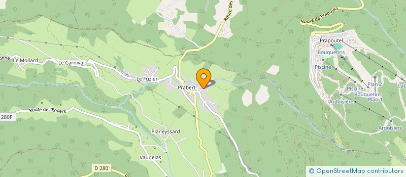 localisation de l'entreprise MONSIEUR JULIEN REBUFFET-BOUDION  LAVAL-EN-BELLEDONNE