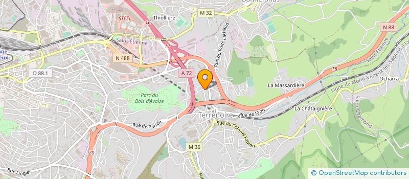 localisation de l'entreprise MONSIEUR JULIEN REY  SAINT-ETIENNE