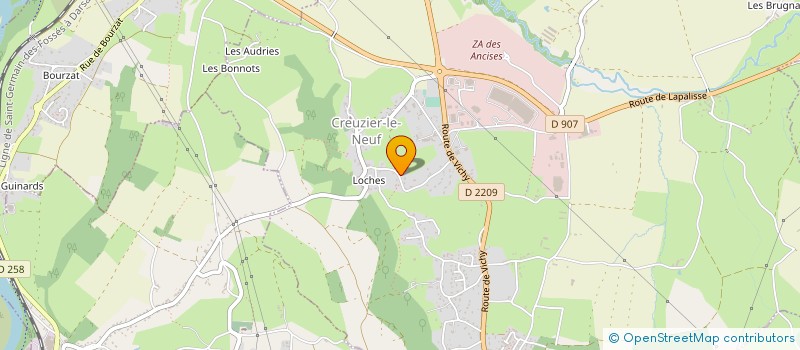 localisation de l'entreprise MONSIEUR JULIEN RIEUF  CREUZIER-LE-NEUF