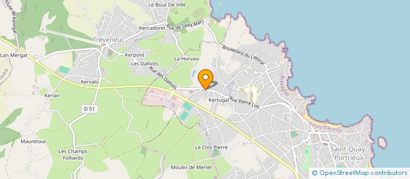 localisation de l'entreprise MONSIEUR JULIEN ROBIN  SAINT-QUAY-PORTRIEUX