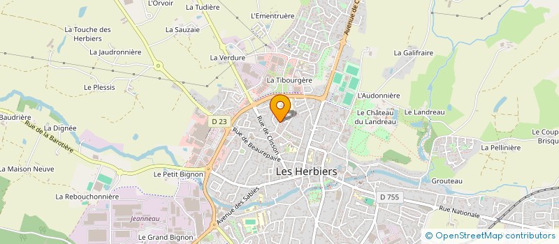 localisation de l'entreprise MONSIEUR JULIEN ROCARD à LES HERBIERS