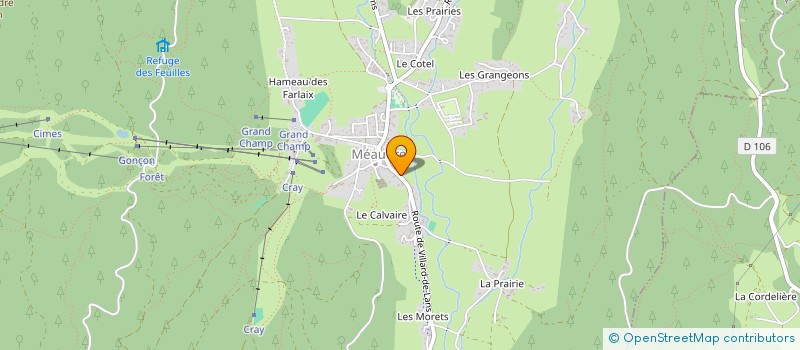 localisation de l'entreprise MONSIEUR JULIEN ROCHE  AUTRANS-MEAUDRE EN VERCORS