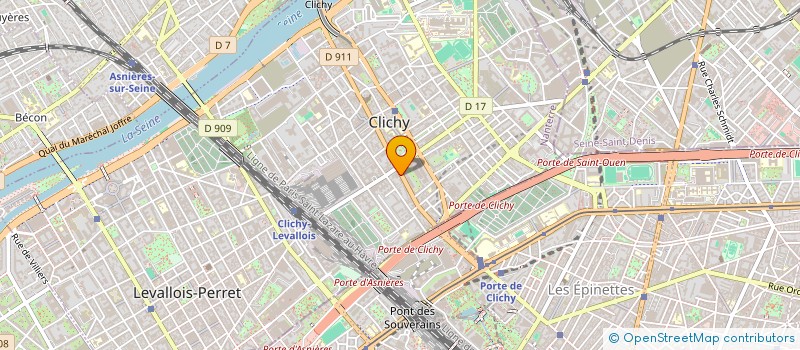 localisation de l'entreprise MONSIEUR JULIEN RODRIGUES à CLICHY