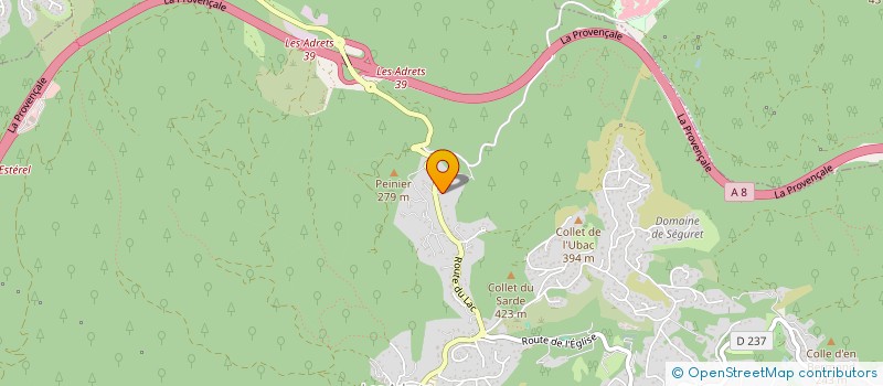 localisation de l'entreprise MONSIEUR JULIEN RONGERE  LES ADRETS-DE-L'ESTEREL