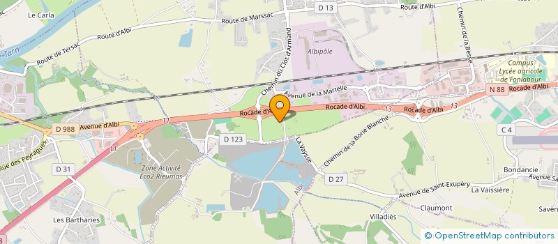 localisation de l'entreprise MONSIEUR JULIEN ROQUES  TERSSAC