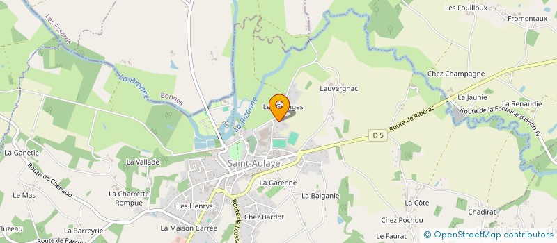 localisation de l'entreprise MONSIEUR JULIEN ROUCHON  SAINT AULAYE-PUYMANGOU