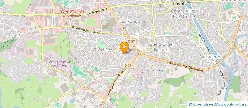 localisation de l'entreprise MONSIEUR JULIEN ROUGE à LAVAL