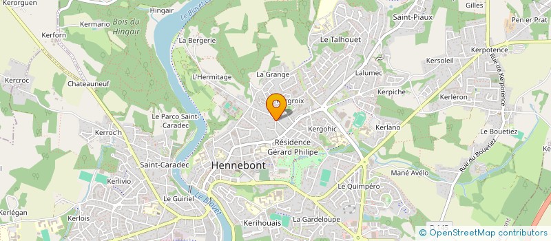 localisation de l'entreprise MONSIEUR JULIEN ROUGIER  HENNEBONT