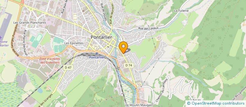 localisation de l'entreprise MONSIEUR JULIEN ROUSSEL-GALL  PONTARLIER