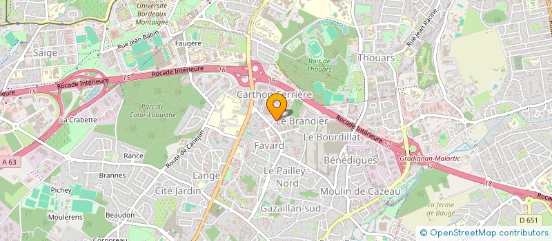 localisation de l'entreprise MONSIEUR JULIEN RUHARD  GRADIGNAN