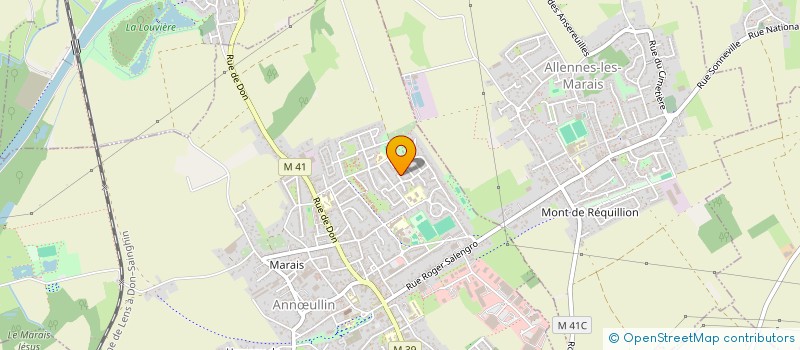 localisation de l'entreprise MONSIEUR JULIEN RYCKEWAERT à ANNŒULLIN
