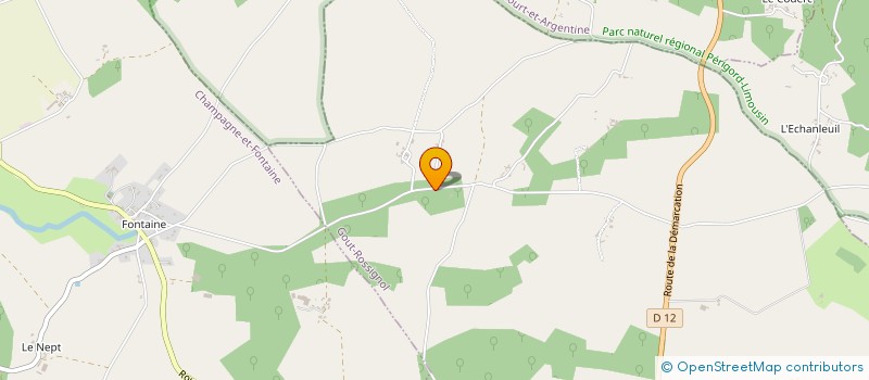 localisation de l'entreprise MONSIEUR JULIEN SALLENAVE  GOUTS-ROSSIGNOL