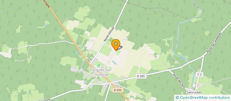 localisation de l'entreprise MONSIEUR JULIEN SAUBIE  FARGUES-SUR-OURBISE