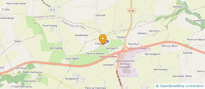 localisation de l'entreprise MONSIEUR JULIEN SAUTRON à CHATEAUNEUF-DU-FAOU