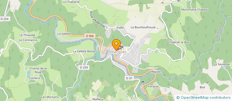 localisation de l'entreprise MONSIEUR JULIEN SIFFREDI  AUGEROLLES