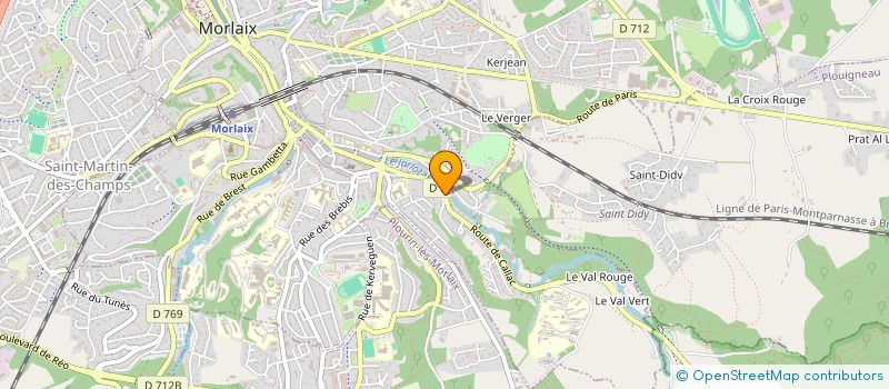 localisation de l'entreprise MONSIEUR JULIEN SILVERT  MORLAIX