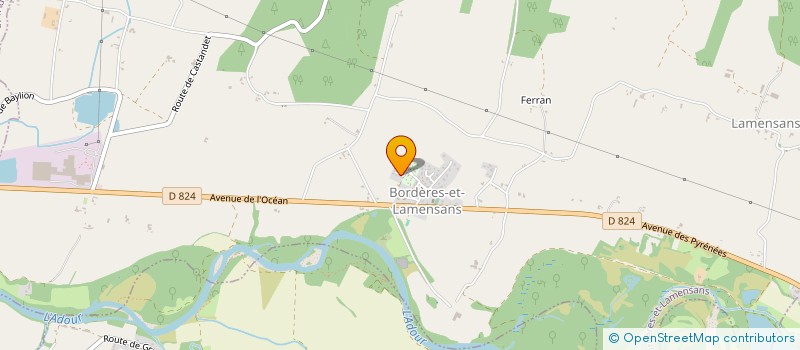 localisation de l'entreprise MONSIEUR JULIEN SIMON  BORDERES-ET-LAMENSANS