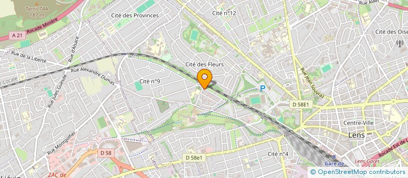 localisation de l'entreprise MONSIEUR JULIEN SONNEVILLE  LENS
