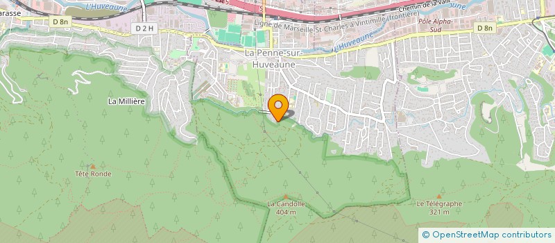 localisation de l'entreprise MONSIEUR JULIEN SORAZU  LA PENNE-SUR-HUVEAUNE