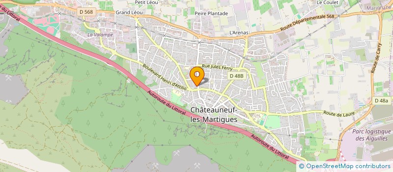 localisation de l'entreprise MONSIEUR JULIEN SUAREZ  CHATEAUNEUF-LES-MARTIGUES