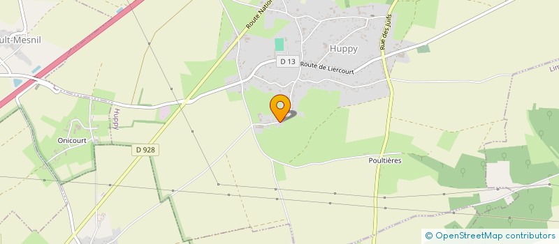 localisation de l'entreprise MONSIEUR JULIEN SUEUR  HUPPY