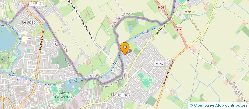 localisation de l'entreprise MONSIEUR JULIEN TAILLEFER  HOUPLINES