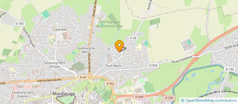 localisation de l'entreprise MONSIEUR JULIEN TAVIAUX à MAUBEUGE