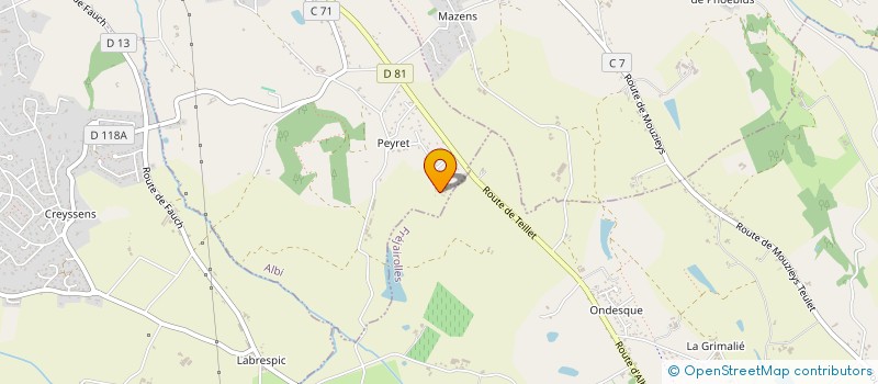 localisation de l'entreprise MONSIEUR JULIEN TERRAL  ALBI