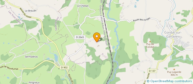 localisation de l'entreprise MONSIEUR JULIEN TERRASSON  CONDAT SUR GANAVEIX