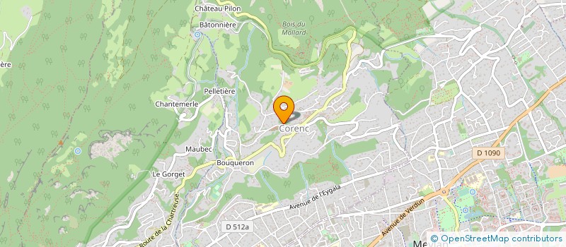 localisation de l'entreprise MONSIEUR JULIEN TERRIER  CORENC