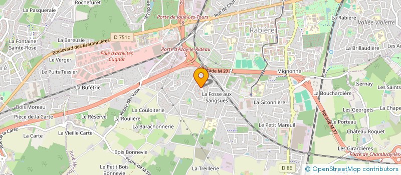 localisation de l'entreprise MONSIEUR JULIEN THOMAS à JOUE-LES-TOURS