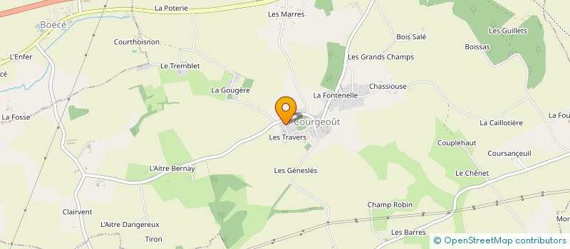 localisation de l'entreprise MONSIEUR JULIEN TIREAU à COURGEOUT