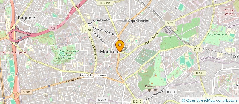 localisation de l'entreprise MONSIEUR JULIEN TOMASINA  MONTREUIL
