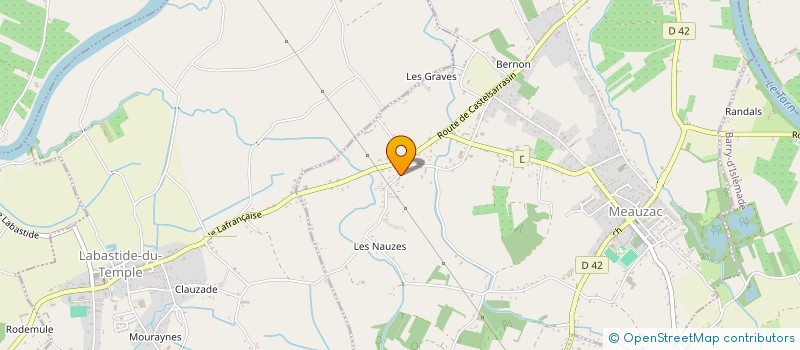 localisation de l'entreprise MONSIEUR JULIEN TONG  MEAUZAC